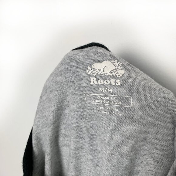 Roots Organic Cooper Blocked T-Shirt (Grey & Black) - Picture 4 of 5